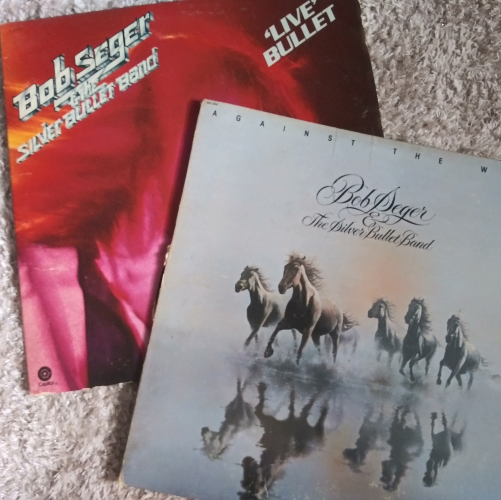 Bob Seger vinyl records.